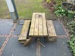 Houten kinder picknickbankje - inklapbaar, Kinderpicknicktafel, Gebruikt, Ophalen of Verzenden, Rechthoekig