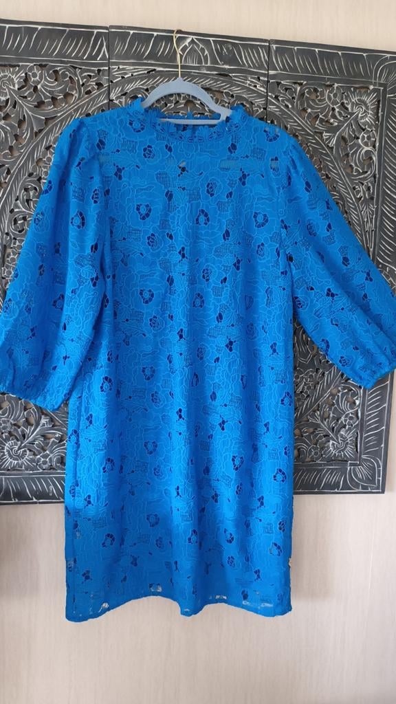 Juffrouw Jansen jurk DALIAN kobaltblauw kant, Kleding | Dames, Jurken, Nieuw, Maat 38/40 (M), Blauw, Knielengte, Ophalen of Verzenden