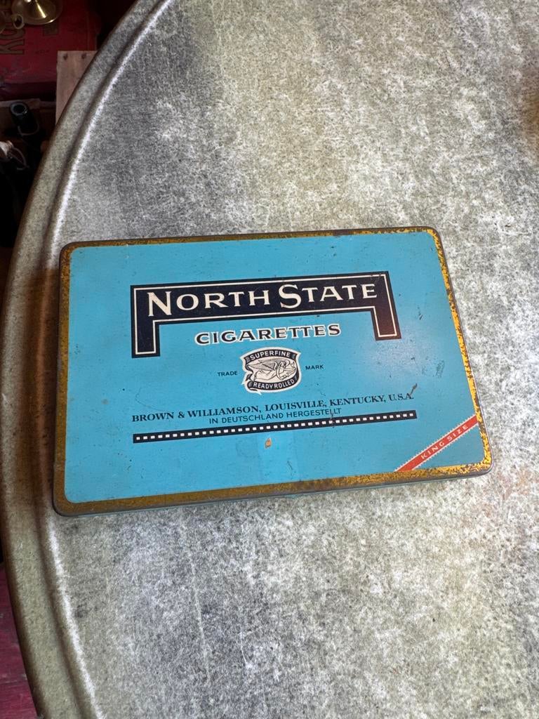 Vintage North State Cigarettes Blik - King Size, Verzamelen, Ophalen of Verzenden, Gebruikt, Overige, Overige merken