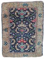 Handmade Persian wool Tabriz cushion floral blue 61x88x13cm, Persian Perzisch vintage oosters hype, Crème, Gebruikt, 50 tot 100 cm
