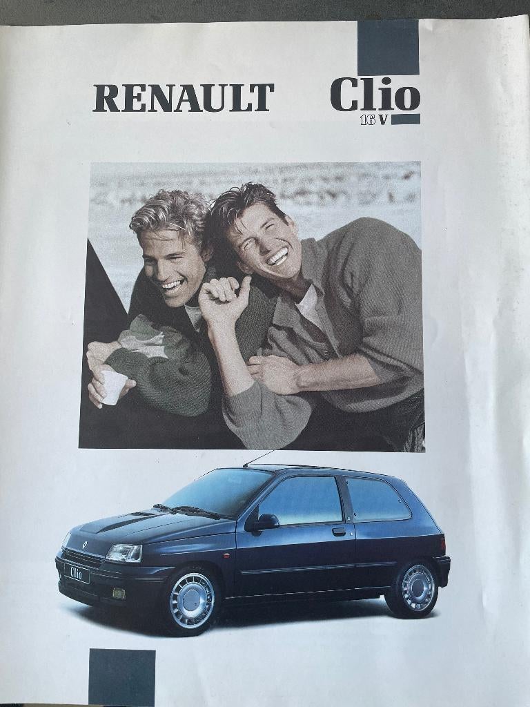 Folder van Renault Clio 16V, gedrukt apr.1991, Ophalen of Verzenden, Nieuw, Renault