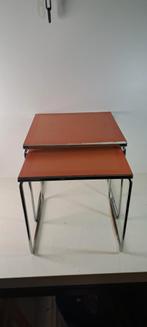 Vintage oranje nesttafels jaren '70, Ophalen of Verzenden