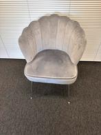 Grijze Schelp velvet stoel, Ophalen, Zo goed als nieuw, Eén, Stof