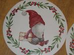 2 Zweedse placemats met jultomte rond NIEUW, Ophalen of Verzenden, Nieuw