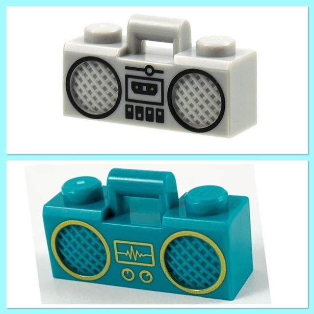 lego radio licht grijs (2) en donker turquoise (3), Ophalen of Verzenden, Nieuw, Accessoire, Lego