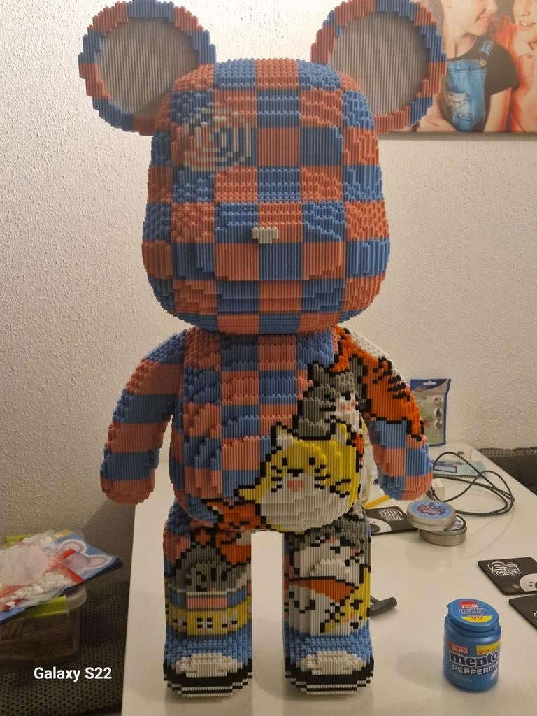 Bouwblokjes mega beer 80 cm hoog, Ophalen of Verzenden, Zo goed als nieuw, Overige merken