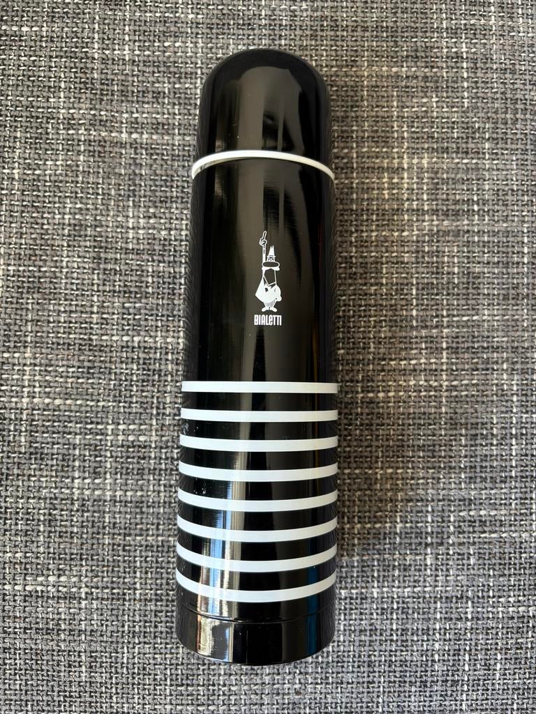 Bialetti thermoskan - Zwart met deukje op de dop, Huis en Inrichting, Ophalen of Verzenden, Zwart, Metaal, Overige merken