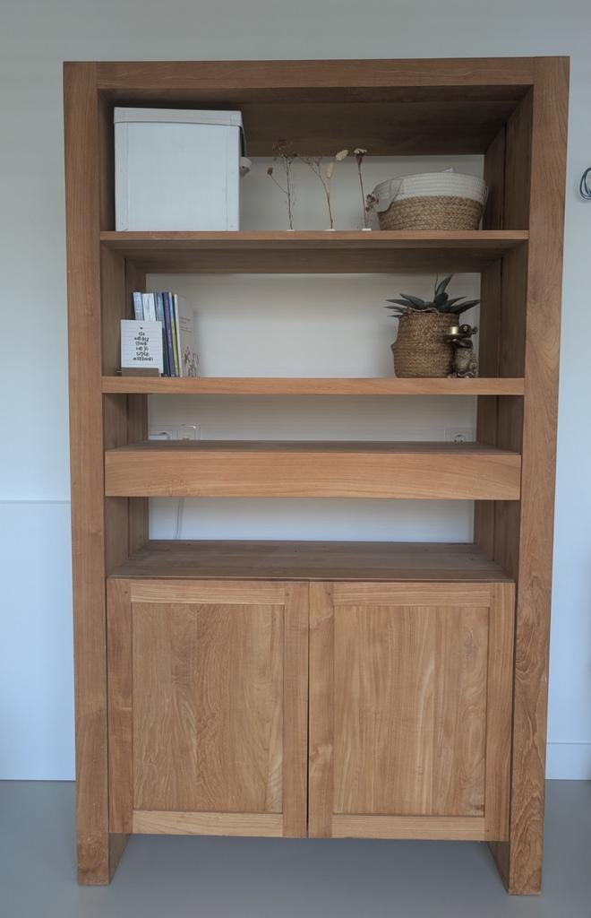 Kast teakhout, Ophalen, 200 cm of meer, Teakhout, Zo goed als nieuw
