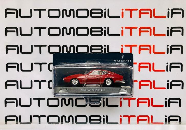 Maserati Ghibli 1967 rosso Grani nr. 7 schaal 1:43, Hobby en Vrije tijd, Modelauto's | 1:43, Nieuw, Auto, Overige merken, Ophalen of Verzenden