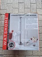 Nieuw in doos: WATSHOME Staafmixerset - 600W met accessoires, Ophalen of Verzenden, Nieuw, Vaatwasserbestendig, 2 snelheden