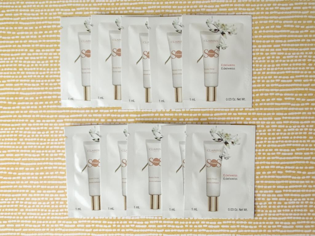 Clarins SOS Primer white (10 proefjes), Overige kleuren, Gehele gezicht, Nieuw, Ophalen of Verzenden