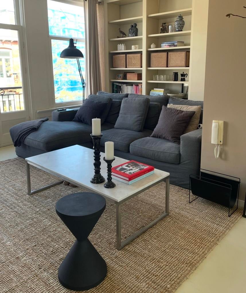 Marmeren salontafel, Huis en Inrichting, Tafels | Salontafels, Ophalen, 100 tot 150 cm, 50 tot 100 cm, Zo goed als nieuw