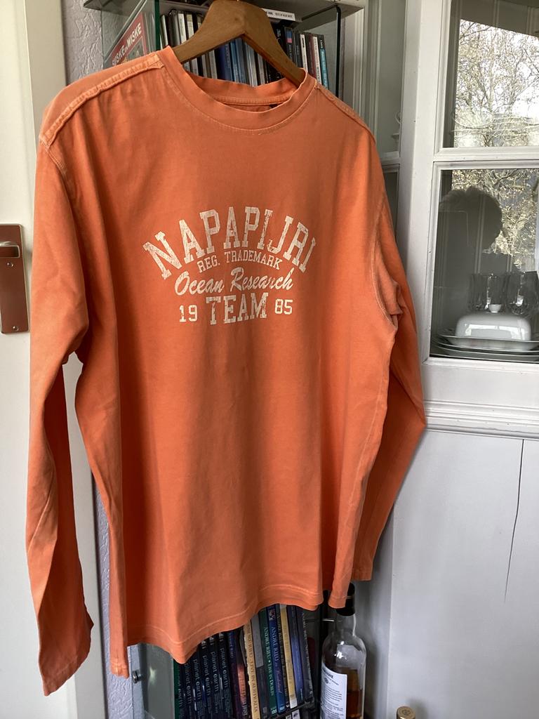 Een oranje NAPAPIJRI shirt met lange mouw, Kleding | Heren, Grote Maten, Ophalen of Verzenden, Zo goed als nieuw, Oranje, Shirt