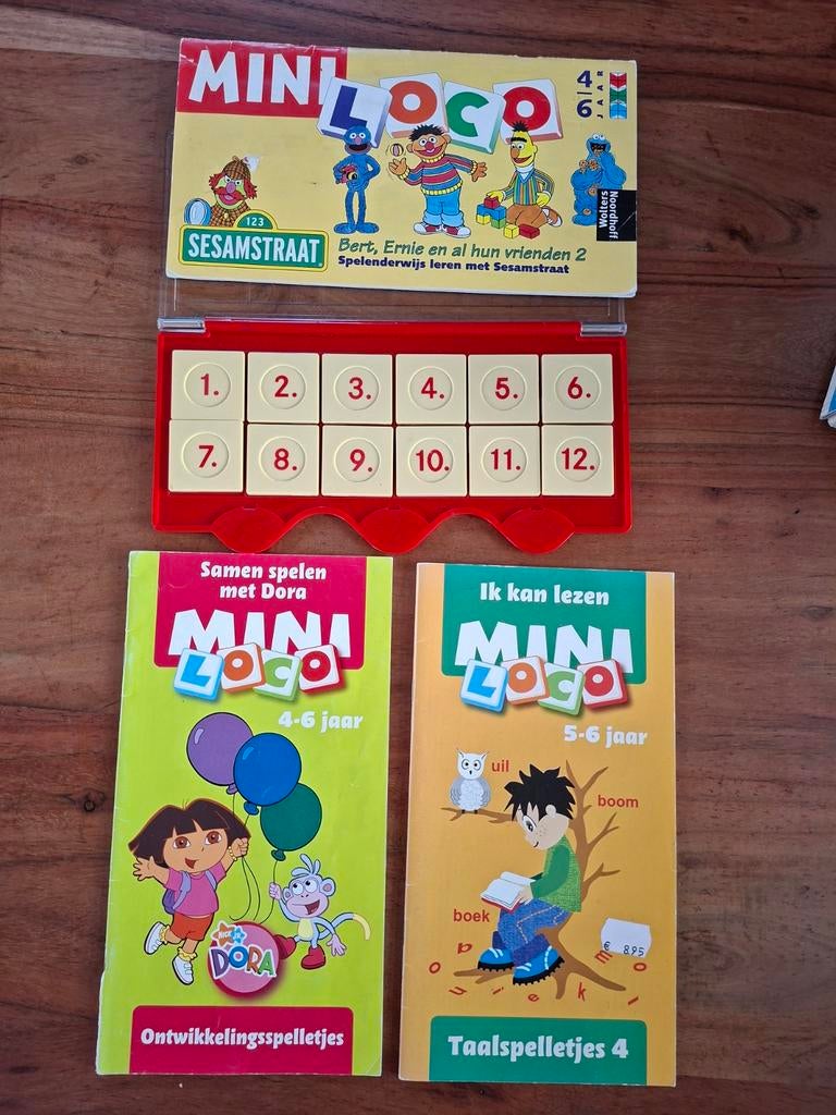 Mino loco basisdoos met 3 boekjes 4 - 6 jaar taal ontwikkel, Ophalen of Verzenden, Gebruikt, Taal en Lezen