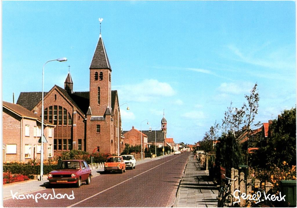 801246 Kamperland 1980 Veerweg Geref Kerk Onbeschreven