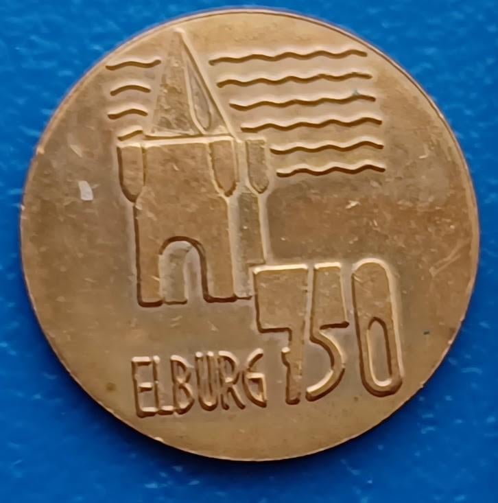 Herdenkingspenning Elburg 750 jaar - 1983 (Medailleslag), Verzenden, Brons, Nederland