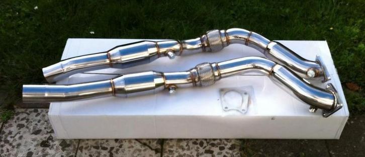 Uitlaat rvs downpipe sport kats AUDI RS6 C5 4B V8 BI TURBO, Auto diversen, Tuning en Styling, Ophalen of Verzenden