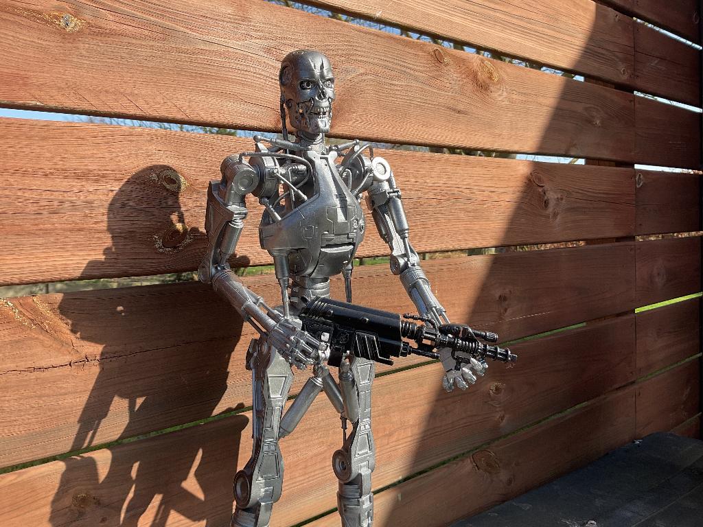 Terminator endoskelleton 18 inch custom figure, Ophalen of Verzenden, Zo goed als nieuw, Film, Actiefiguur of Pop