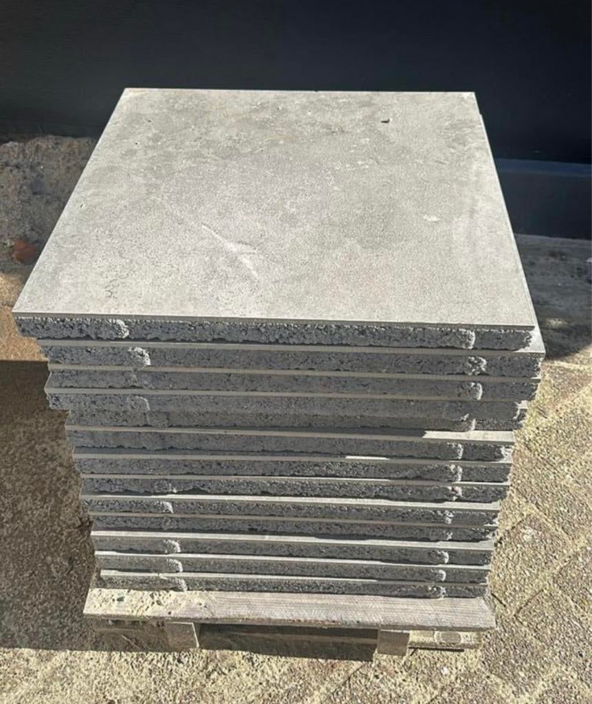 Geoceramica tegels 60x60x4cm, Doe-het-zelf en Verbouw, Tegels, Ophalen, Minder dan 20 cm, Zo goed als nieuw, 10 m² of meer
