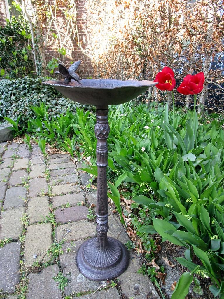 Gietijzeren vogeldrinkschaal, vogelbad, Ophalen of Verzenden, Nieuw