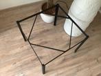 IKEA tafel, zwart metaal, jaren ‘90, vierkant, Ophalen, Zo goed als nieuw, Vierkant, Minder dan 55 cm