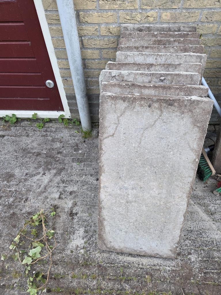 Betonnen terrastegels, Tuin en Terras, Tegels en Klinkers, Gebruikt, Beton, Terrastegels, 5 tot 10 m²