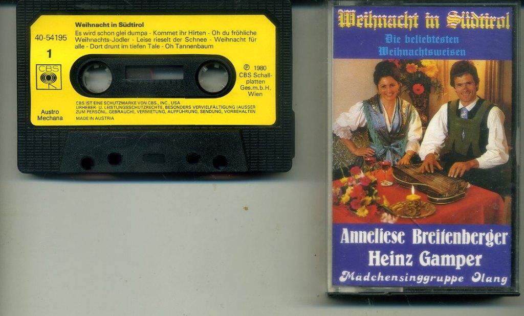 Anneliese Breitenberger Heinz Gamper - Weihnacht in Südtirol, Cd's en Dvd's, Cassettebandjes, Overige genres, 1 bandje, Ophalen of Verzenden
