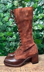 Nieuwe prachtige vintage blokhak laarzen van Sendra maat 38, Bruin, Nieuw, Ophalen of Verzenden, Sendra