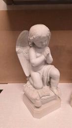 Koppel grote antieke biscuit engelen, gesigneerd, Antiek en Kunst, Ophalen of Verzenden