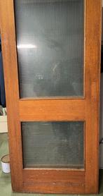 Hardhouten deuren met veiligheidsglas, Ophalen, Gebruikt, 80 tot 100 cm, Buitendeur