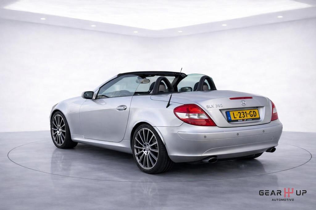 Mercedes-Benz SLK-klasse 350 V6|LEER|CRUISE|NAVI|AIRSCARF|, Auto's, Achterwielaandrijving, Cabriolet, 2 stoelen, Euro 4