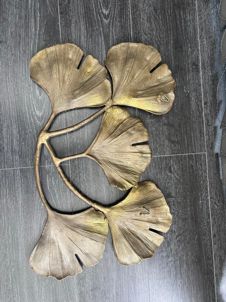 Gouden Ginkgo Bladeren Wanddecoratie, Huis en Inrichting, Ophalen, Zo goed als nieuw