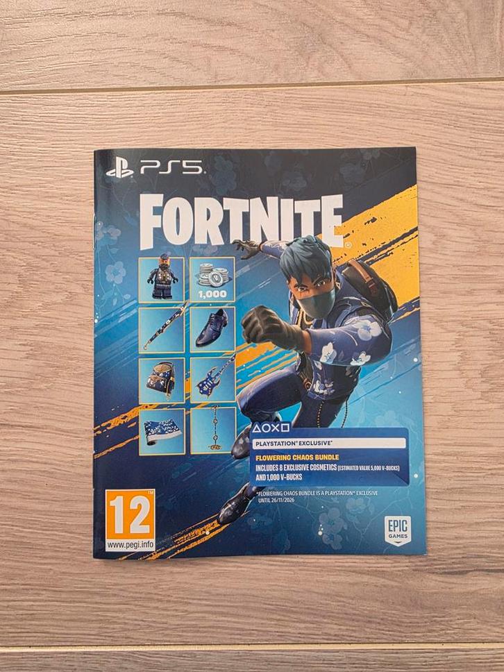 Fortnite Flowering Chaos Bundle PS5 (code), Spelcomputers en Games, Games | Sony PlayStation 5, Nieuw, Ophalen of Verzenden