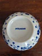 POLS POTTEN schaaltje blauw-wit bloemmotief, Gebruikt, Porselein of Keramiek, Schaal, Verzenden