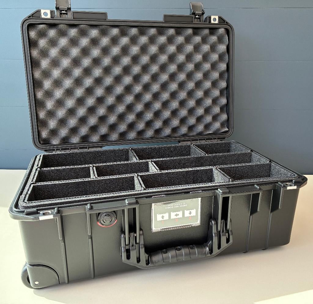 ZWARTE PELI AIR CASE 1535 MET TROLLEY en TREKPAK INDELING, Ophalen of Verzenden, Nieuw, Overige typen, Overige merken