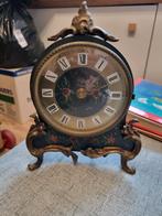 Antieke Tafelklok met Bloemmotief, Ophalen of Verzenden