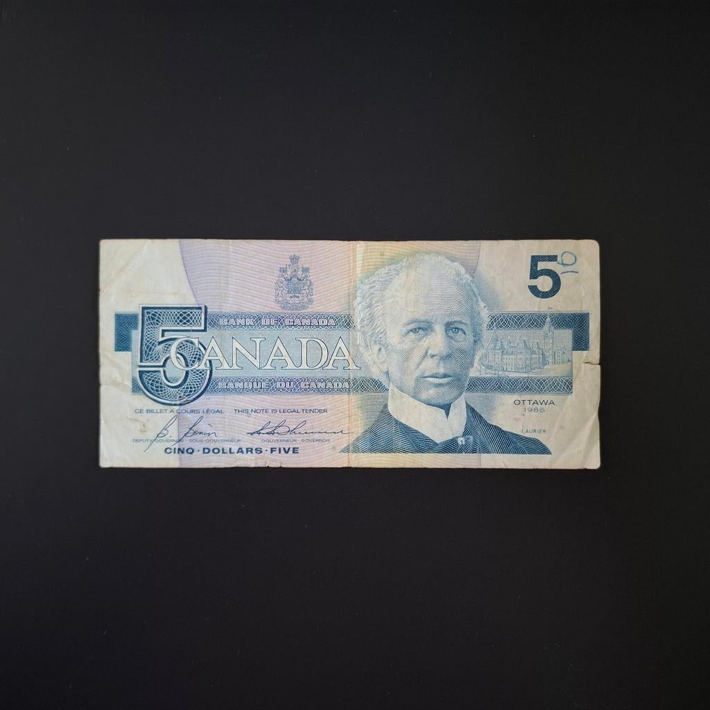 5 dollar Canada #017, Postzegels en Munten, Bankbiljetten | Amerika, Verzenden, Noord-Amerika, Los biljet