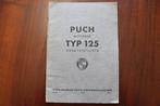Puch typ 125 1948 motorrad ersatzteil liste, Ophalen of Verzenden, Overige merken