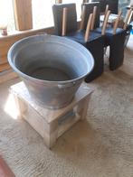 Verzinkte teil badkuip plantebak, Ophalen of Verzenden, Metaal, 30 tot 60 cm, 60 tot 100 cm