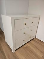 Commode met dierengreepjes hoogglans wit, Ophalen, Gebruikt, 50 tot 70 cm, 100 cm of meer