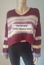 Zachte Alpacawol trui in bordeaux multicolor M/L, Kleding | Dames, Maat 38/40 (M), Overige kleuren, Ophalen of Verzenden, Zo goed als nieuw
