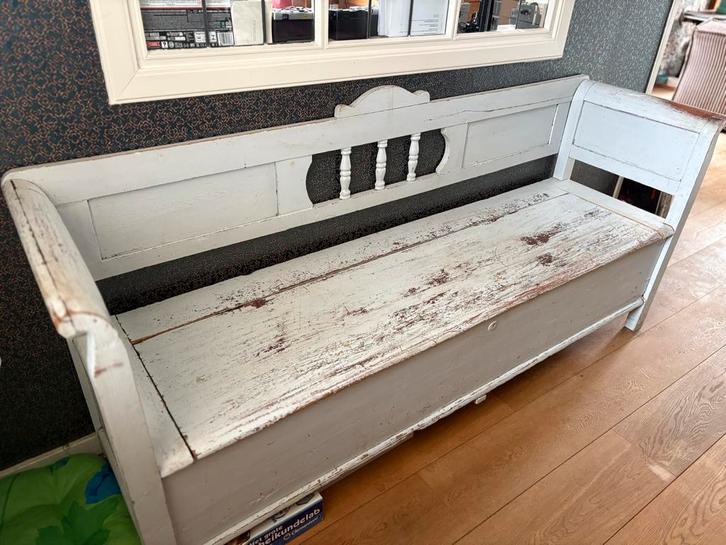 Vintage Klepbank - 200 cm, Antiek en Kunst, Antiek | Meubels | Stoelen en Banken, Ophalen