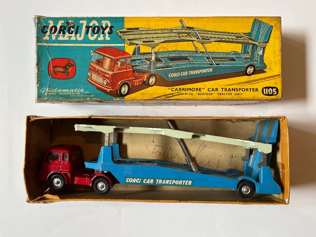 Corgy toys carrimore car transporter 1105, Verzenden, Auto, Dinky Toys