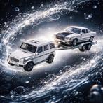 Mercedes Benz G-Class + trailer & Mercedes Benz 450 SLC 1:87