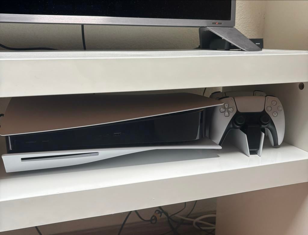 PlayStation 5 Disc Edition met 2 controllers, Ophalen of Verzenden, Zo goed als nieuw, Playstation 5