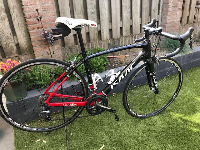 Isaac Vitron rood/zwart Tiagra framehoogte 52cm, Fietsen en Brommers, Fietsen | Racefietsen, 28 inch, Carbon, Heren, 49 tot 53 cm