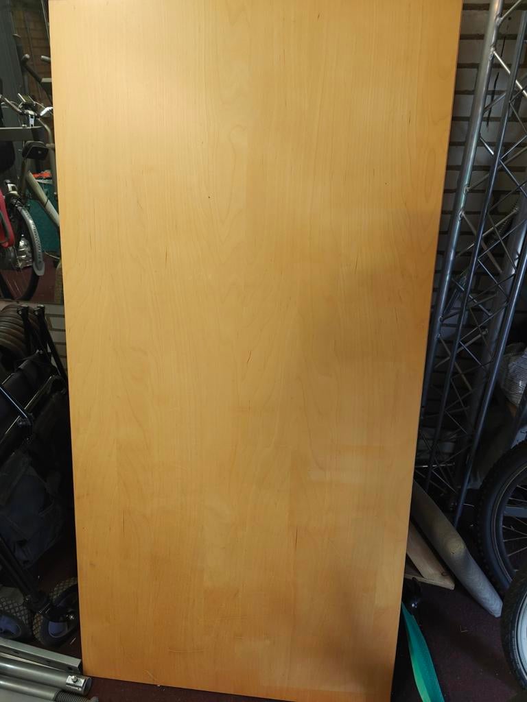 Bureau 160x80 met licht houten blad, Ophalen, Gebruikt