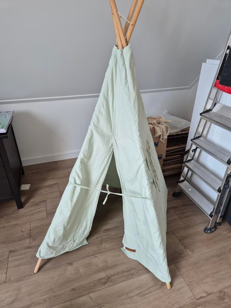 Kinder tipi tent - Speeltent - Mintgroen, Ophalen, Gebruikt