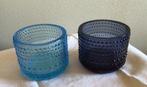Kastehelmi iittala, 2 sfeerlichten, waxinelichtjes, blauw, Overige materialen, Blauw, Ophalen of Verzenden, Zo goed als nieuw