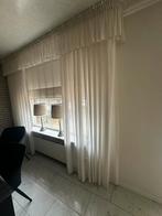 Lichte glasgordijnen met plooien, Huis en Inrichting, Ophalen, Gebruikt, Wit, 200 cm of meer